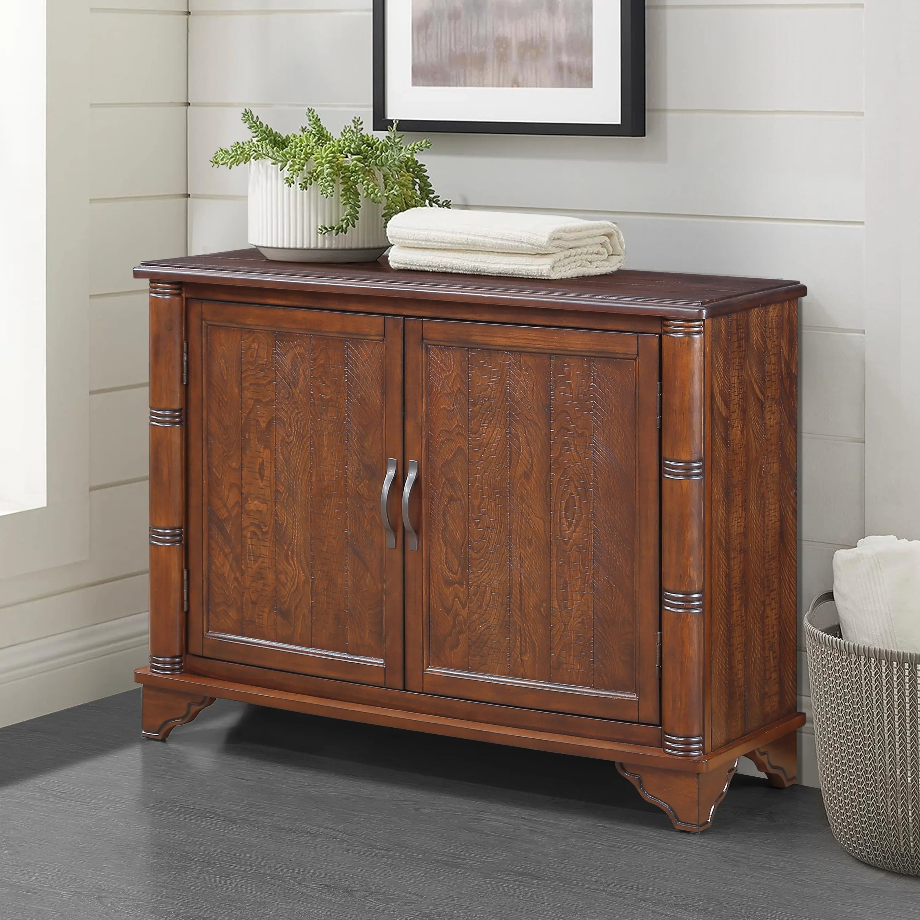 40' Console Table with Storage Shelf, Retro Entryway Table with Adjustable Storage Shelf, Sofa Couch Table for Hallway, Entry Way, Living Room, Foyer, Light Espresso - Eloy Royal