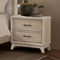 Transitional Style 1pc Nightstand Angled Feet French And English Dovetail Drawers Oak Finish Bedroom Furniture