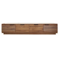 78-inch Modern TV Stand for TVs up to 85 inches, Entertainment Center with Fluted Door & Cable Management, Soft-Closing Hinges in Walnut Woodgrain Finish, MDF Construction