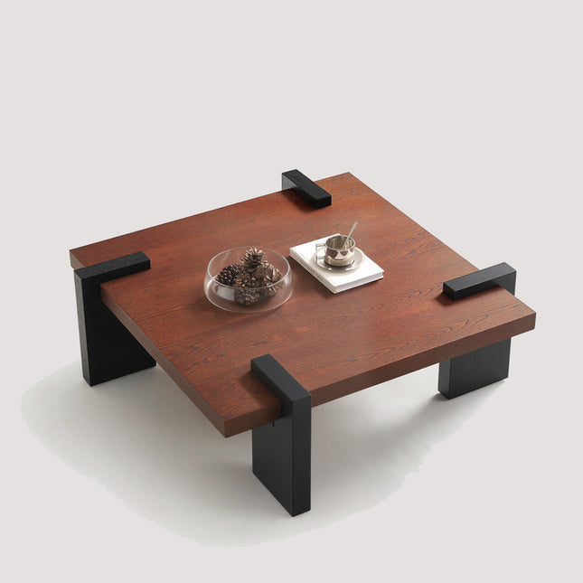 Walnut-Colored MDF Coffee Table