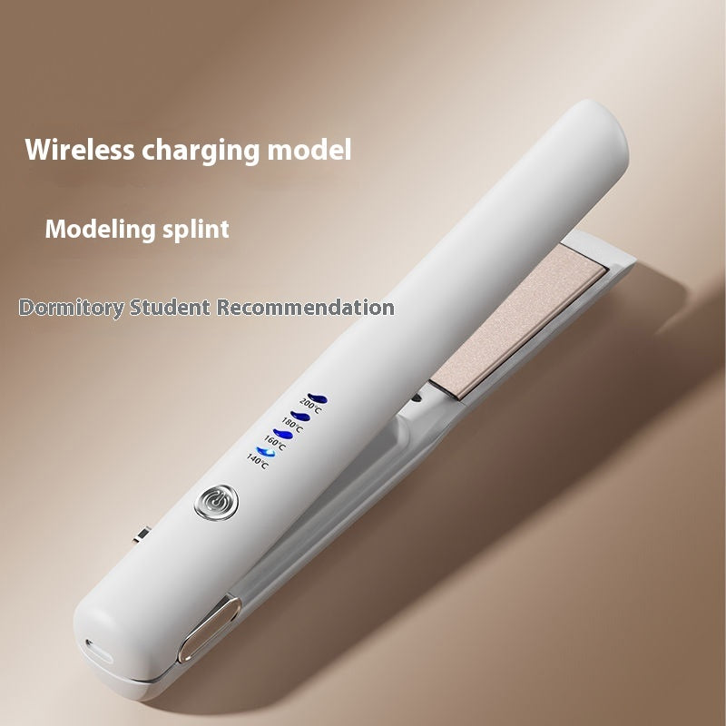 Mini Wireless Rechargeable Splint Hair Straightener Hair Curler