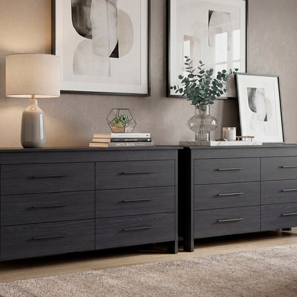 Anson Set of 2 Wenge Dressers – Modern Bedroom Storage Furniture