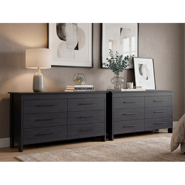 Anson Set of 2 Wenge Dressers – Modern Bedroom Storage Furniture