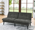 Polyester Blend Easy Convert Futon with Tufted Back and Seat