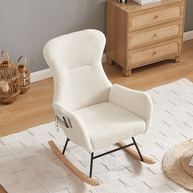 Beige Teddy Rocking Armchair