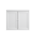 Modern White Kitchen Storage Cabinet with Double Doors, Adjustable Shelves, Sideboard Buffet for Dining Room, Living Room or Entryway, Engineered Wood Construction