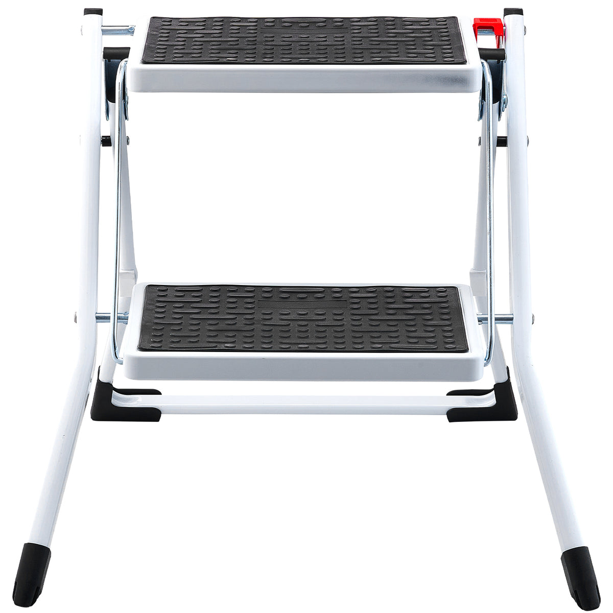 Step Ladder 2-Step 330lbs Capacity, Ergonomic Folding Steel Step Stool with Wide Anti-Slip Pedal, Sturdy Step Stool for Adults Toddlers, Multi-Use for Household, Kitchen, Office, RVs