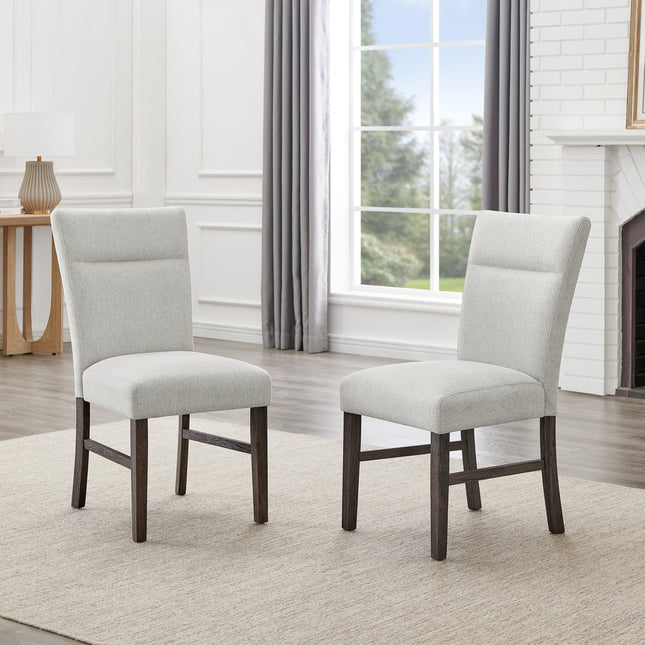 Sorlen Modern Gray Upholstered Dining Chairs, Set of 2