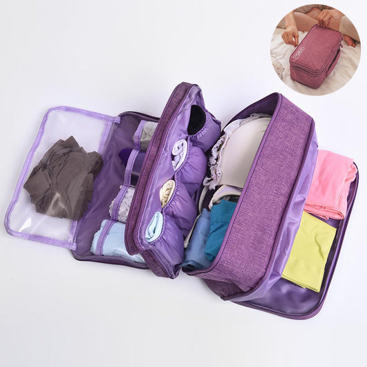 Travel Makeup Bags Women Multi-function 3-shelf Underwear Storage Bag - Eloy Royal