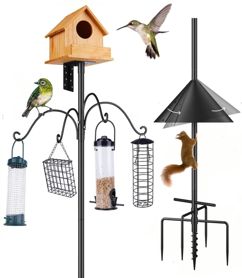 Garden Bird House Pole for Outdoor