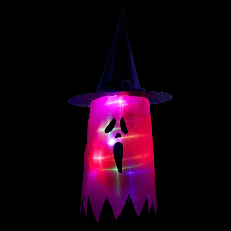 Halloween Colorful Glowing Hat Ghost Pendant