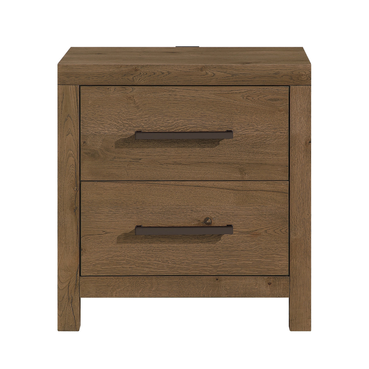 Nightstands Bedroom Engineered Wood Contemporary Set of 2 Brown