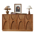 Modern 4-Door Wooden Cabinet with Adjustable Shelves – Stylish Storage Solution for Home or Office