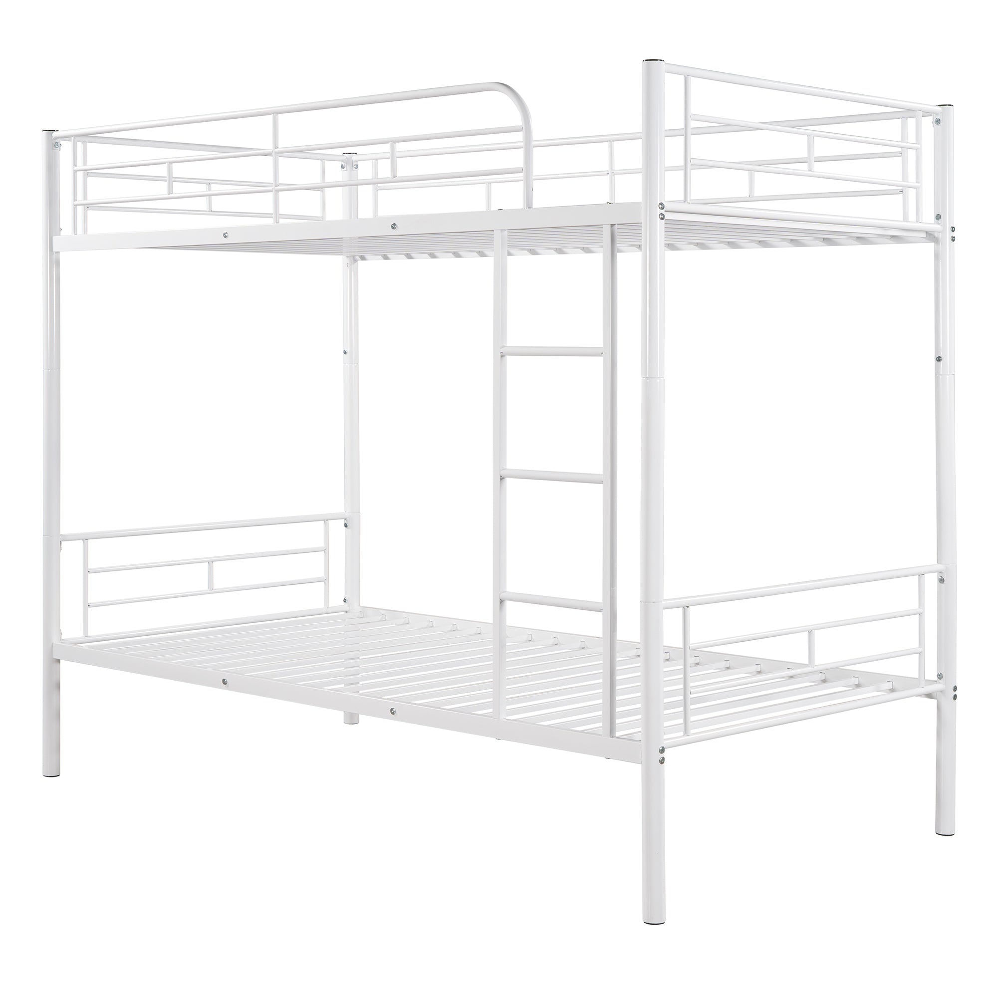 Barnaby Twin over Twin Metal Bunk Bed, White