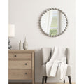 Beaded Round Wall Mirror 27'D