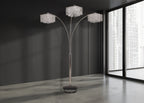 1pc Modern Design Classic Luxury Sleek Multi-head Floor Arc Lamp Crystal-like Accents Drape Living Room Curve Lamp