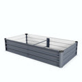 6x3x1 ft large Garden Bed, Grey Color Rectangular Galvanized Metal Outdoor Garden Bed, Suitable for Backyard Ground Gardens for Growing Plants, Vegetables and Flowers.