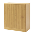 34.3' modern wavy sideboard, curved contour design storage cabinet, 2-door cabinet with storage function, suitable for kitchen/bedroom/living room, Natural, 34.3'L x 15.7'W x 34.3'H