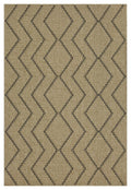 Earth GC_NTL1010 Jute/Black 5 ft. 3 in. x 7 ft. 3 in. Indoor/Outdoor Area Rug