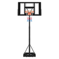 Portable Basketball Stand, 4.4 ft to 10 ft Height Adjustment Basketball Hoop & Goal, Adjustable Basketballs Goal System with Built-in Rolling Wheels for Kids, Teens, Adults in Driveways, Pools