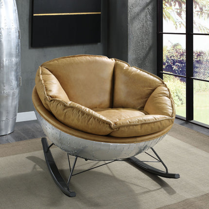 Pippin Morocco Top Grain Leather Rocking Chair