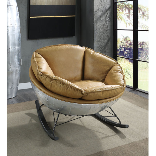 Pippin Morocco Top Grain Leather Rocking Chair