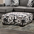 Contemporary Style Square Ottoman With Plastic Legs Dynamic Design Pocket Coil Seating Multi Finish