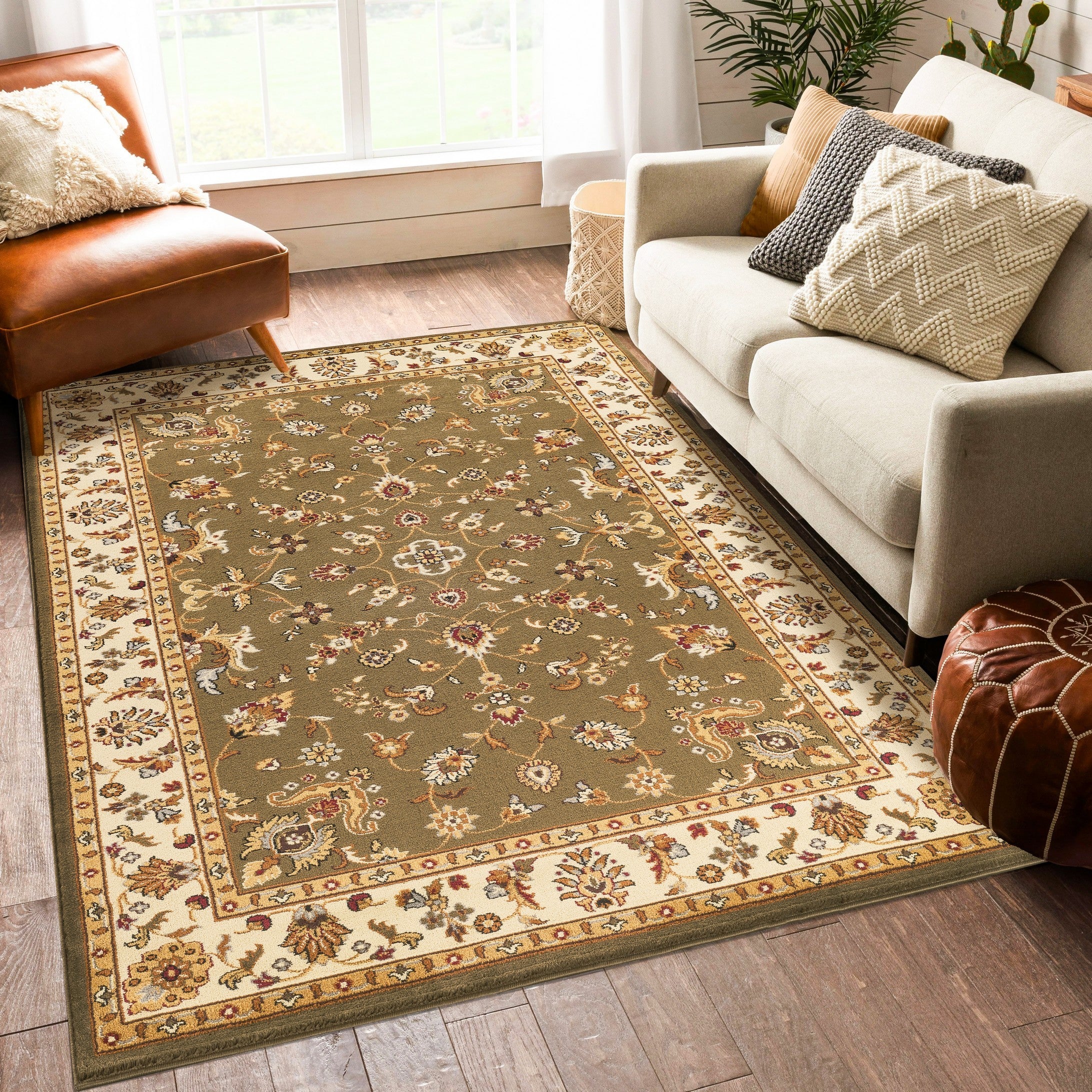 Classic GC_VIN5008 Green 7 ft. 10 in. x 10 ft. 3 in. Area Rug