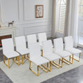 8-Pack - Heavy-duty chairs set: 2.1' thick cushion, iron frame, perfect for home or office. Classic colors, great value