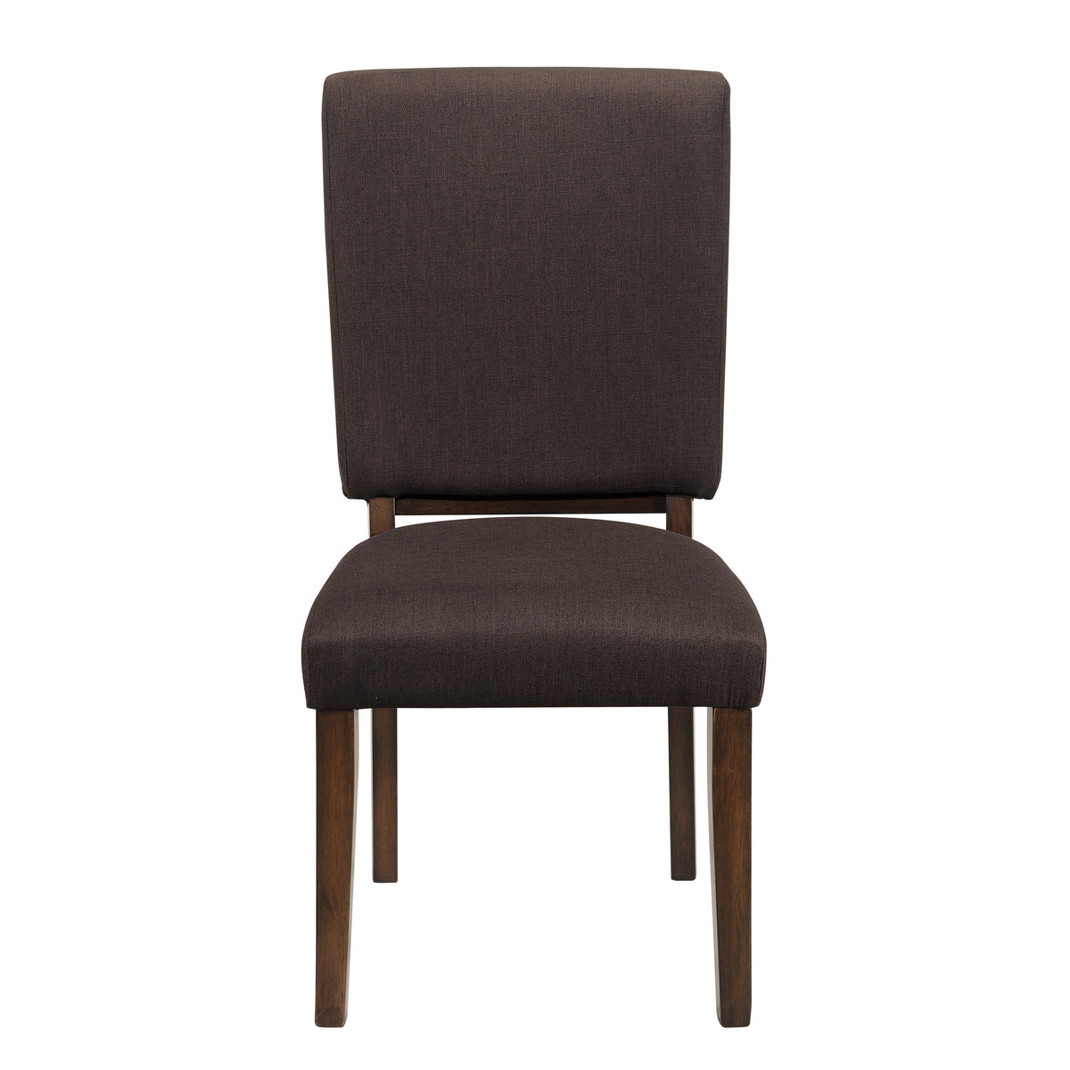 Side Chairs Dining Room Wood Veneer Transitional Chocolate Set of 8