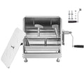 Manual Meat Mixer, 60 Pound Max Capacity Tilt Tank Meat Mixer, Stainless Steel Meat Processing Equipment, Sausage Mixer Machine with Lid and Handle, Ground Beef Hand Mixer, Silver