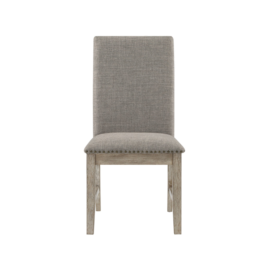 Side Chairs Dining Room Wood Veneer Traditional Light Set of 8 gray