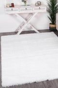 Zanca White Shaggy Rug 5x7, Modern & Soft 84*60 inch