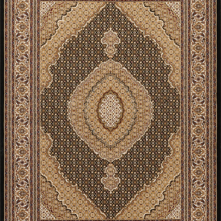 Manchester GC_HER5003 Black . 10 in. x . 6 in. Area Rug