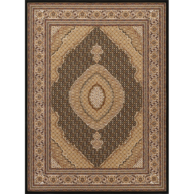 Manchester GC_HER5003 Black . 10 in. x . 6 in. Area Rug