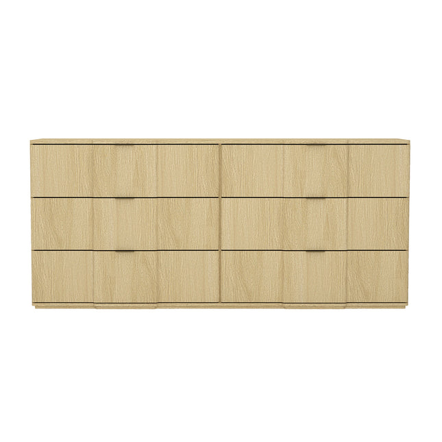 Dresser in Natural Oak and Gold