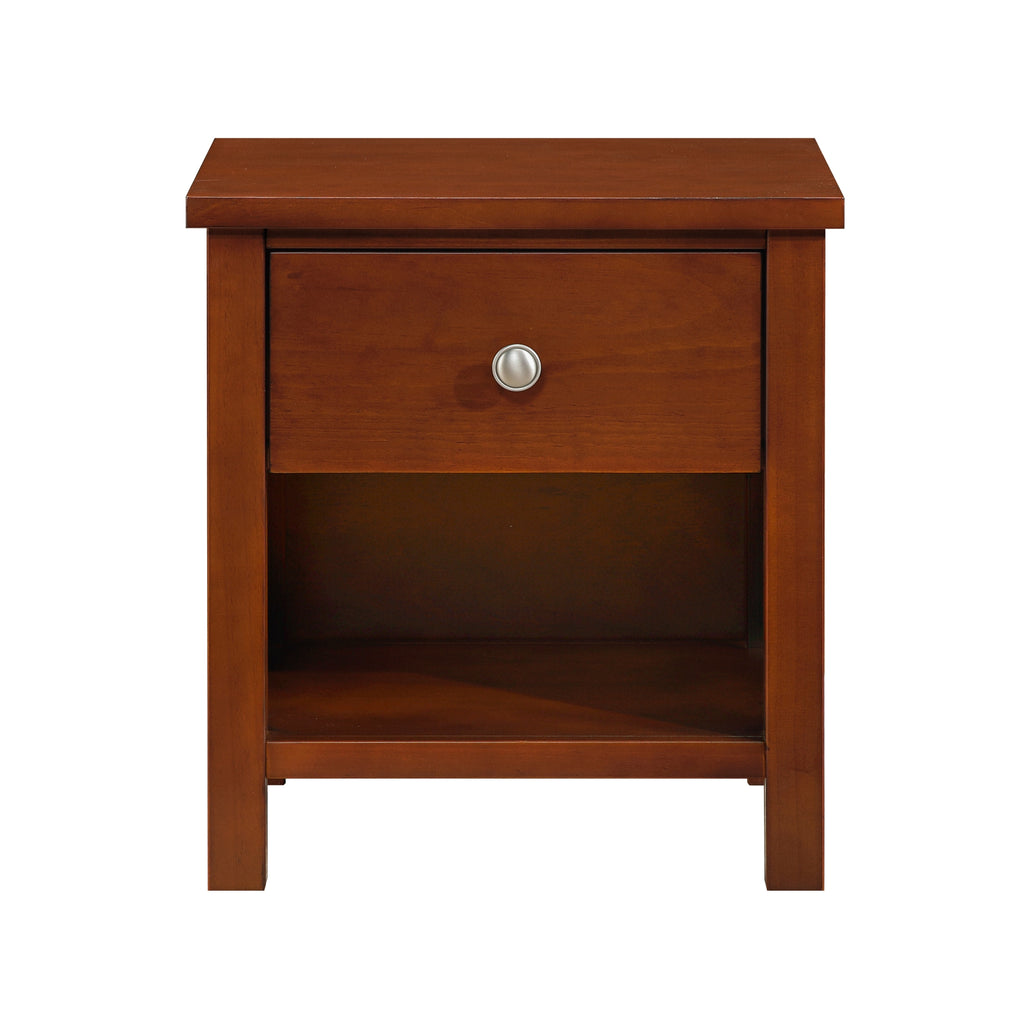 Nightstand 1-Drawer Youth Engineered Wood Traditional Dark cherry