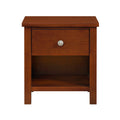 Nightstand 1-Drawer Youth Engineered Wood Traditional Dark cherry