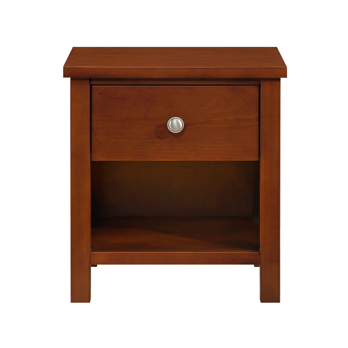 Nightstand 1-Drawer Youth Engineered Wood Traditional Dark cherry