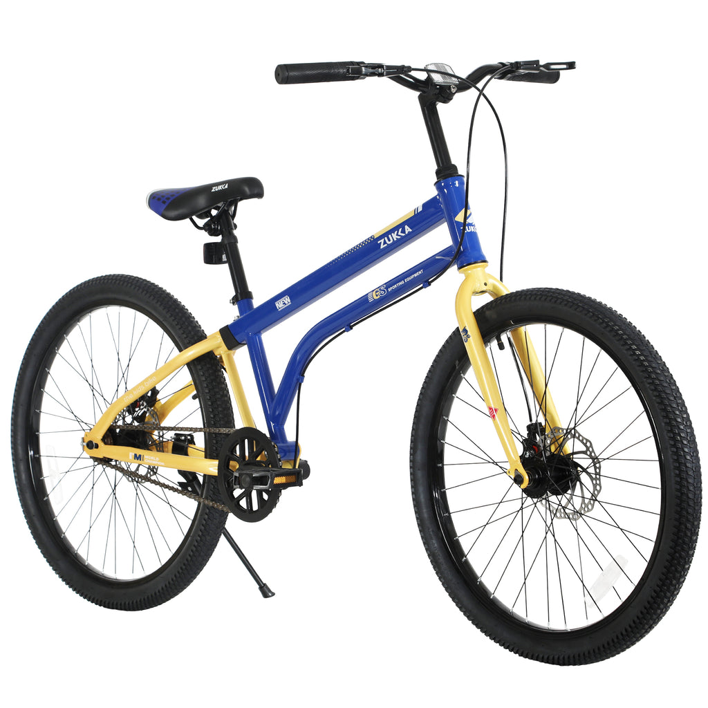 24 Inch Kids Bike for Girls & Boys Ages 10+, Single Speed Teen Bike with Dual Disc Brakes , Lightweight Steel Frame, Multiple Colors
