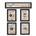 'Kitchen Friendship Collection II' 5-Piece Vignette by Millwork Engineering, Black Frame
