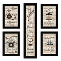 'Kitchen Friendship Collection' 5-Piece Vignette By Trendy Decor 4U, Black Frame