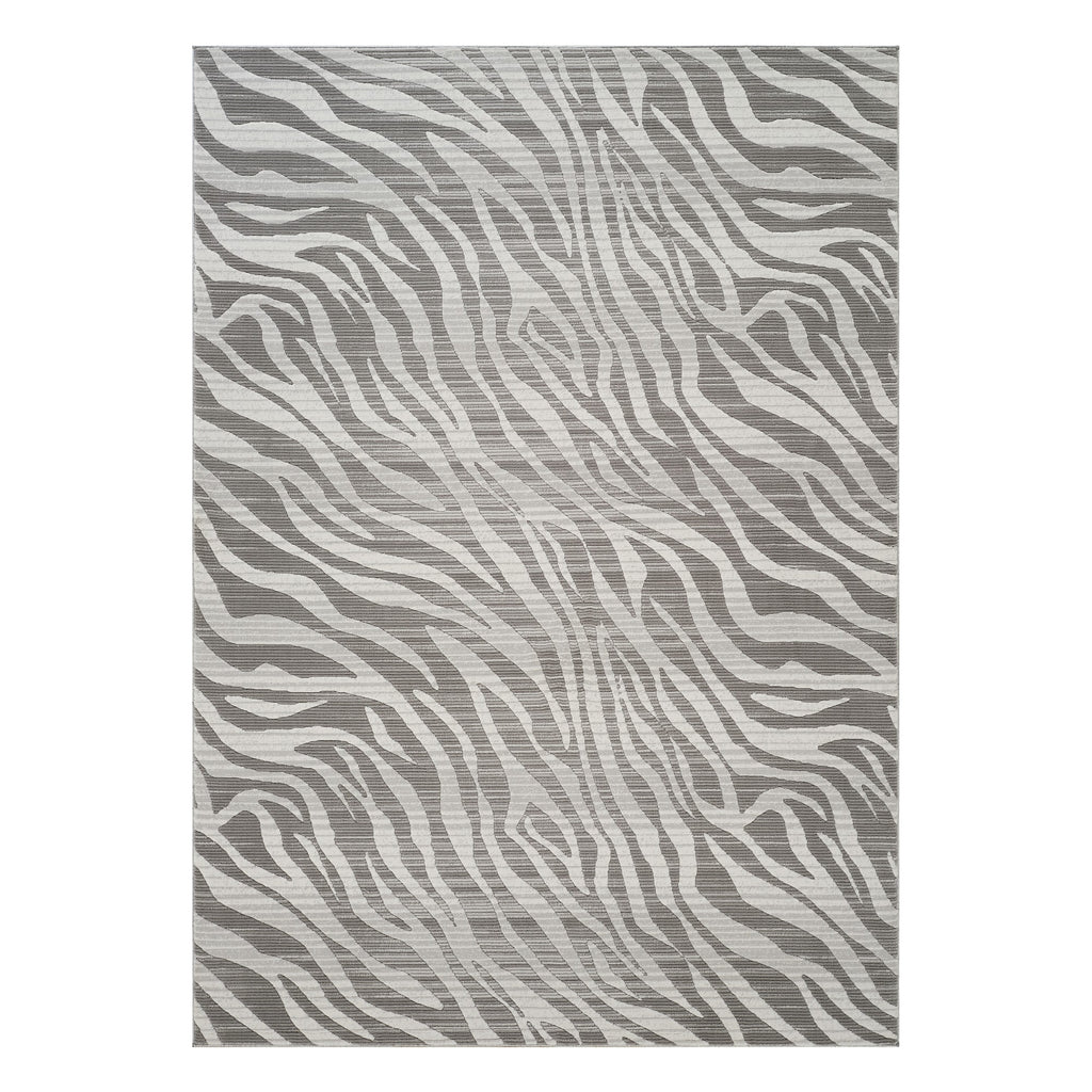 Geometrix GC_DIM1008 Gray 5 ft. 3 in. x 7 ft. 3 in. Contemporary Area Rug with Geometric 3D Effect