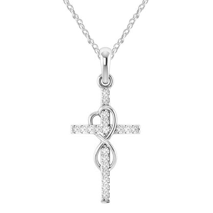 Alloy Pendant With Diamond And Eight-character Cross