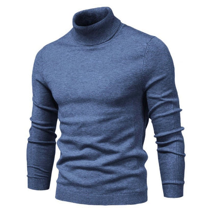 High Neck Men's Casual Knit Sweater