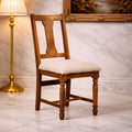 Solid Wood Writing Chair with Turned Legs