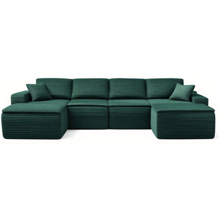 134' Modern Minimalist Modular Sectional Couch, Comfort L Shaped 4-Seat Lounge Sofa with Seat Cushion&Ottoman, Left Hand Facing