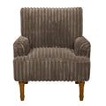 Modern Accent Chair with 3.5cmW Wide Wale Corduroy, 9' Solid Wood Legs, Comfortable Upholstered Armchair in Pink for Living Room