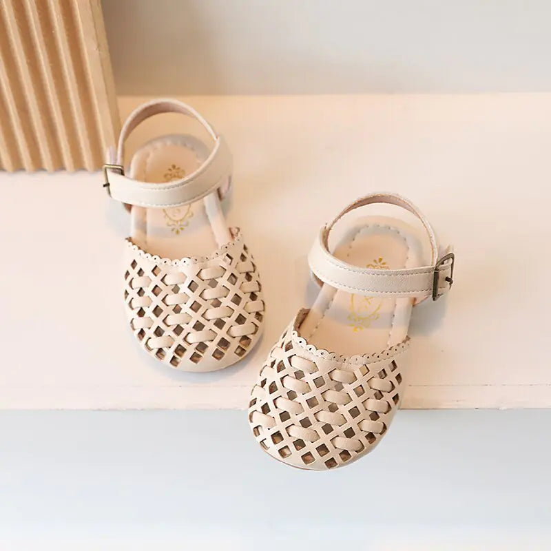 Little Girlt Soft Pu Leather Sliders - Eloy Royal