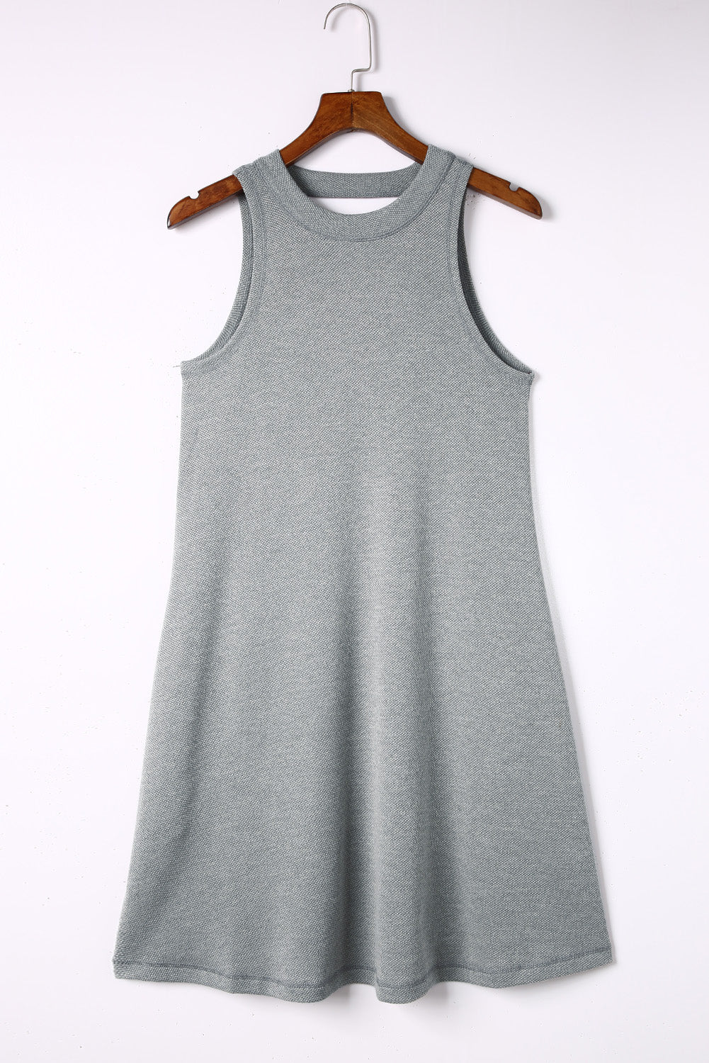 Gray Crisscross Cut-out Back Knit Tank Petal Dress - Eloy Royal